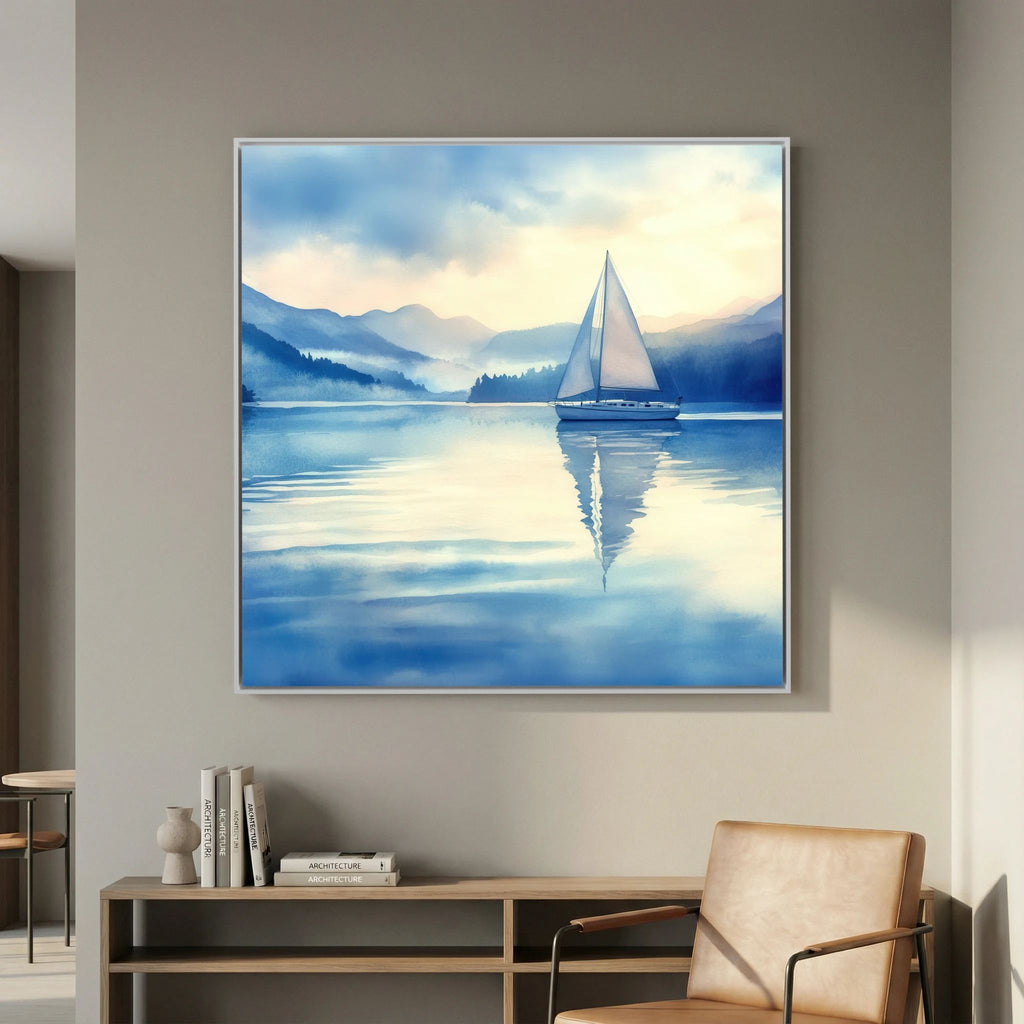 Sailboat Watercolour Canvas