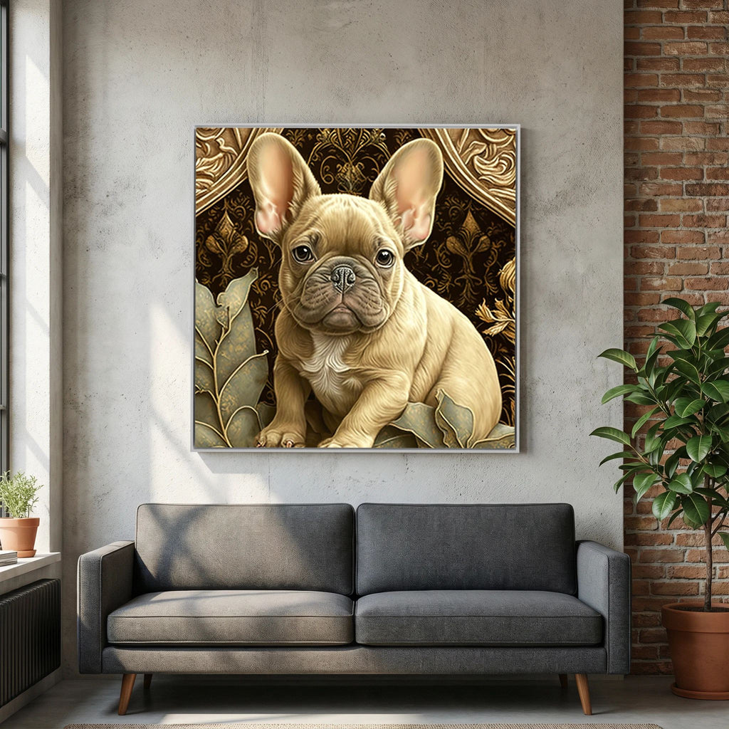 Art Nouveau French Bulldog Canvas