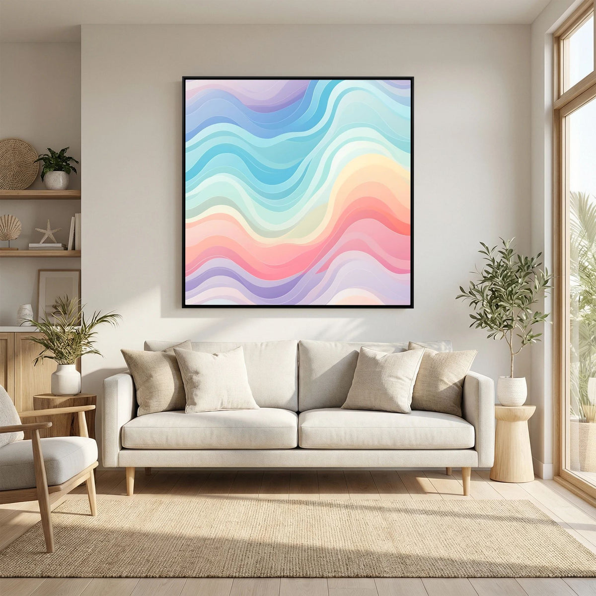 Pastel Waves Canvas 1