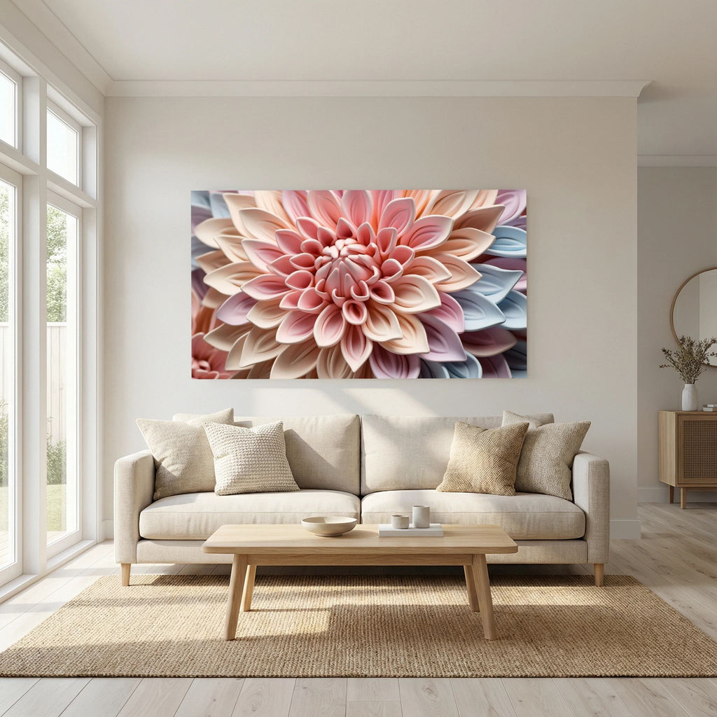 Pastel Dahlia Canvas