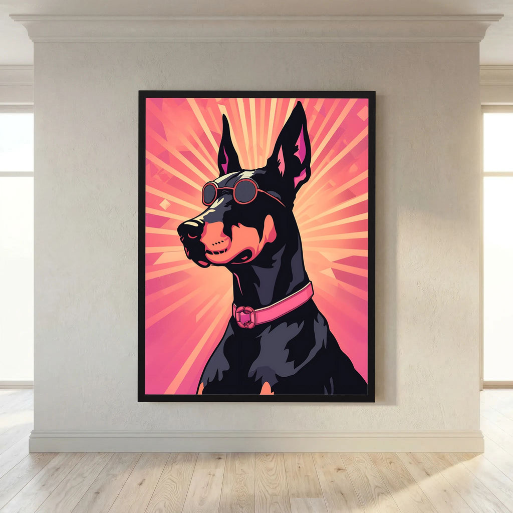 Doberman Pinscher Pop Art Print