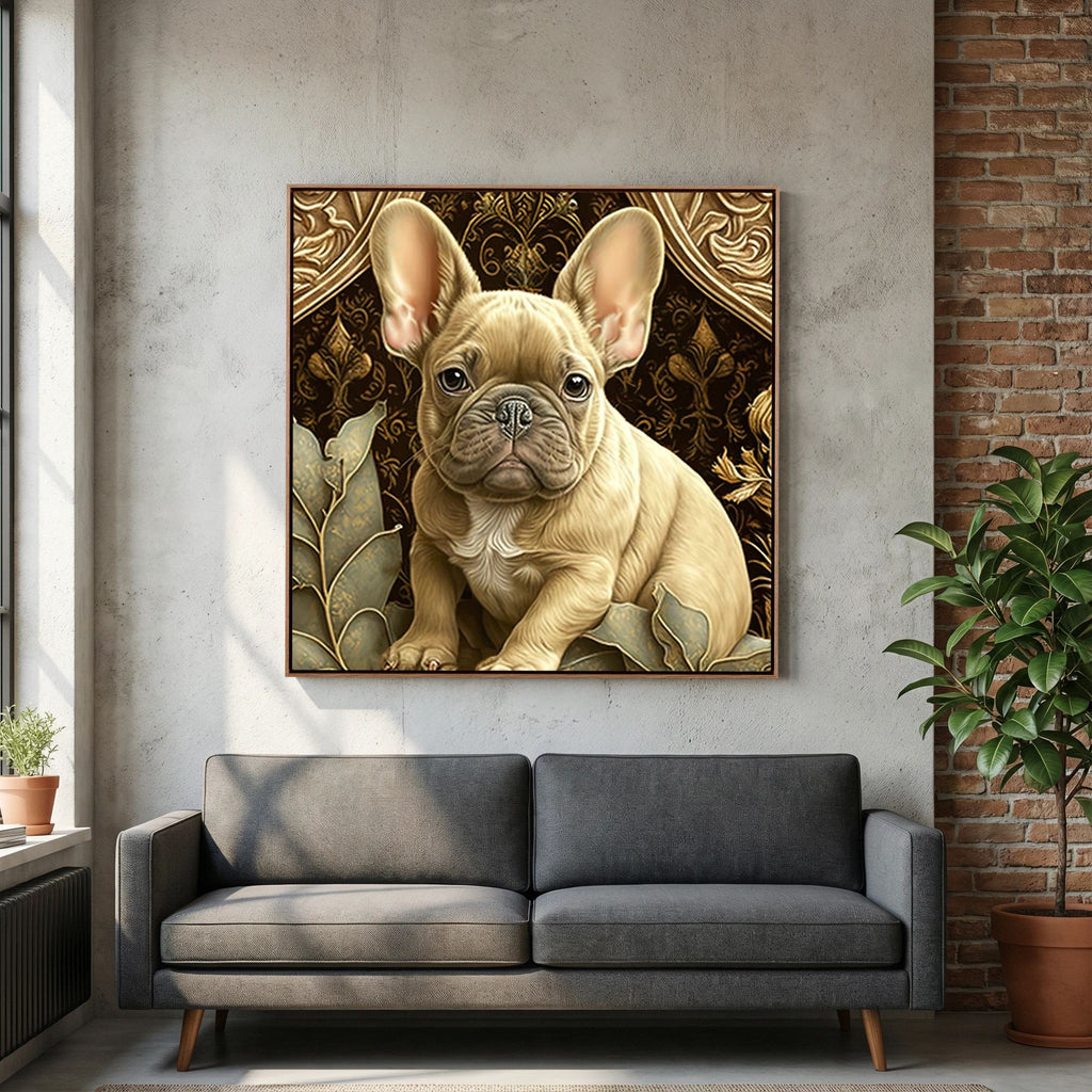 Art Nouveau French Bulldog Canvas