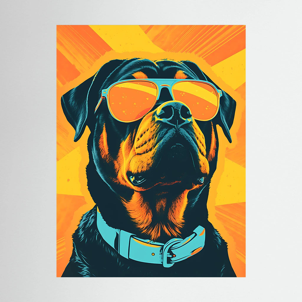 Rottweiler Pop Art Canvas