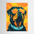 Rottweiler Pop Art Canvas