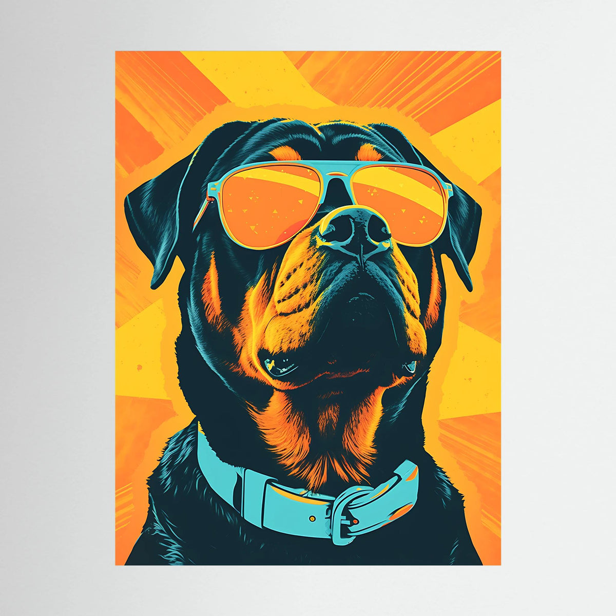Rottweiler Pop Art Canvas