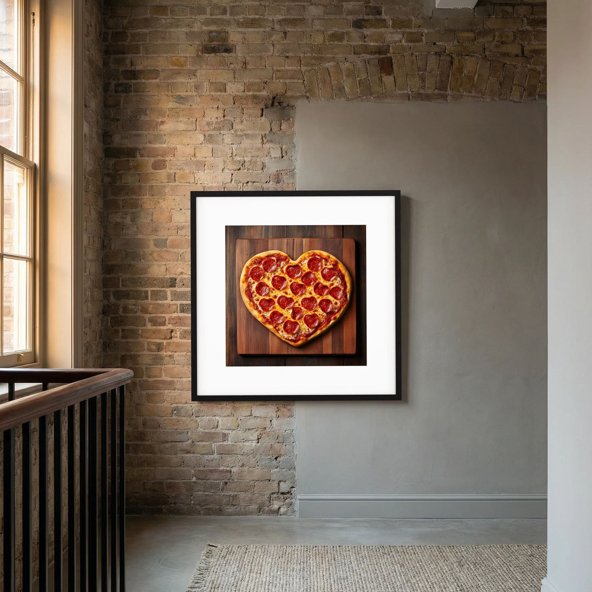 Heart Pizza Print