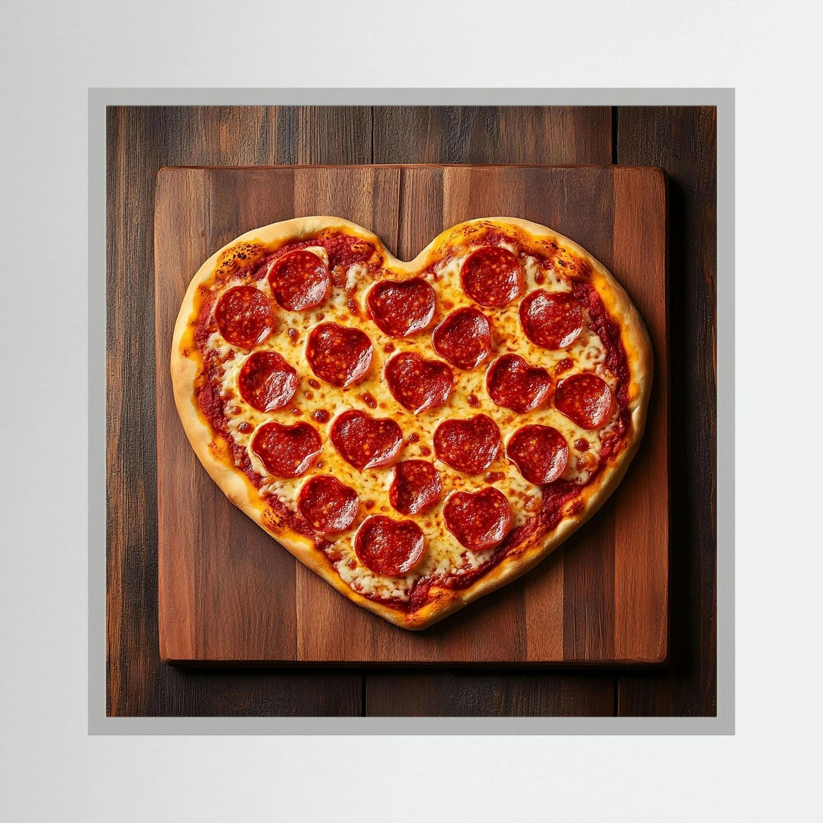Heart Pizza Print