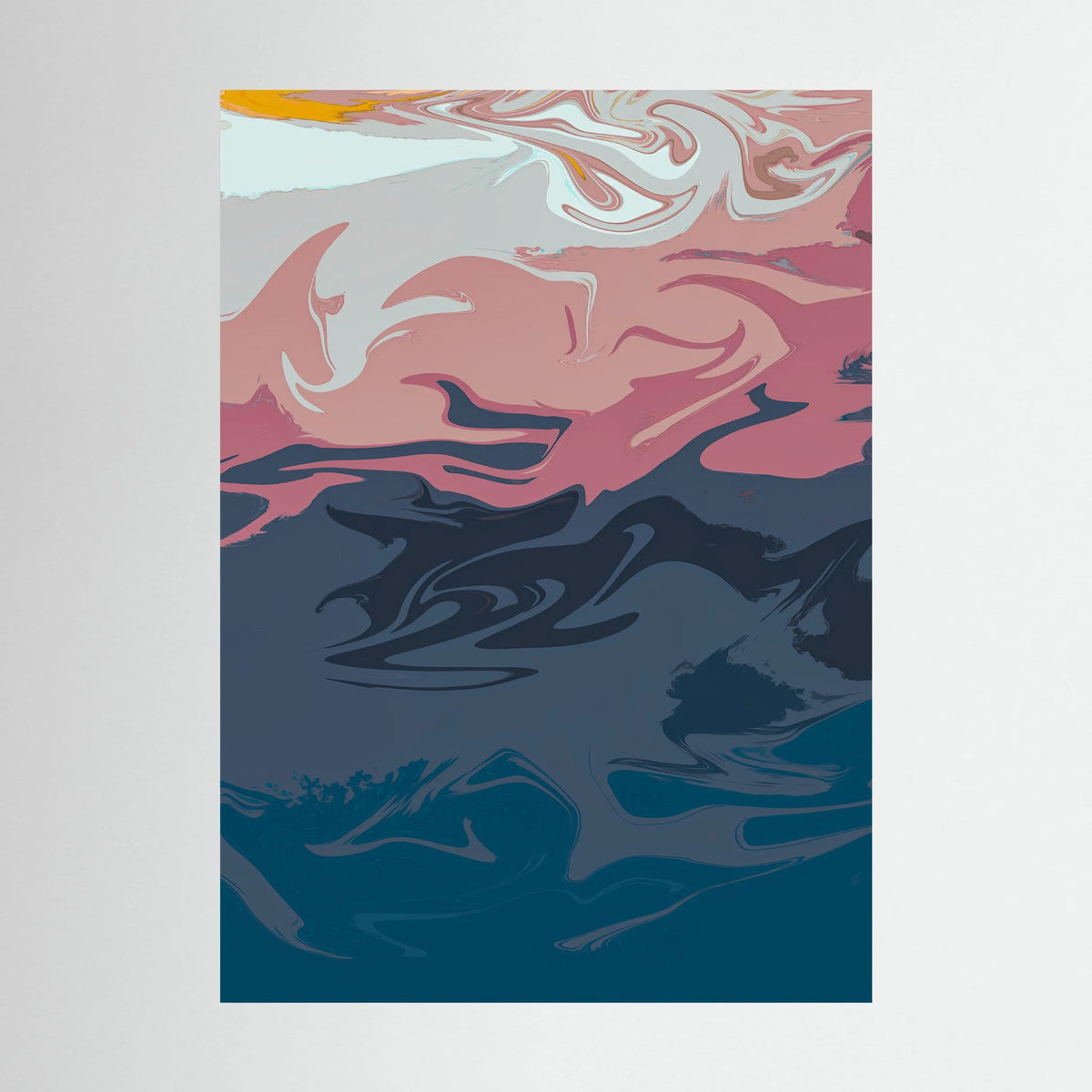 Coral Dusk Abstract Canvas