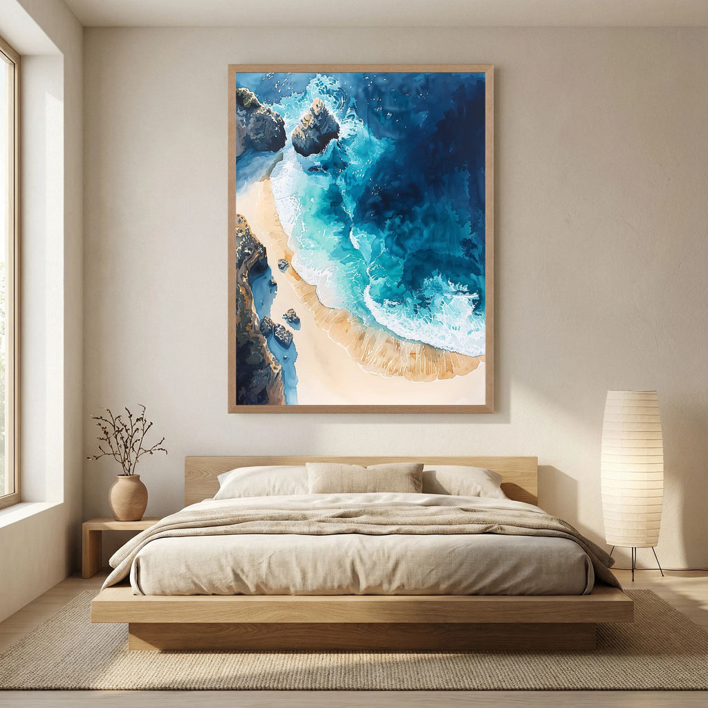 Overhead Beach Scene Print