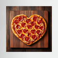 Heart Pizza Canvas