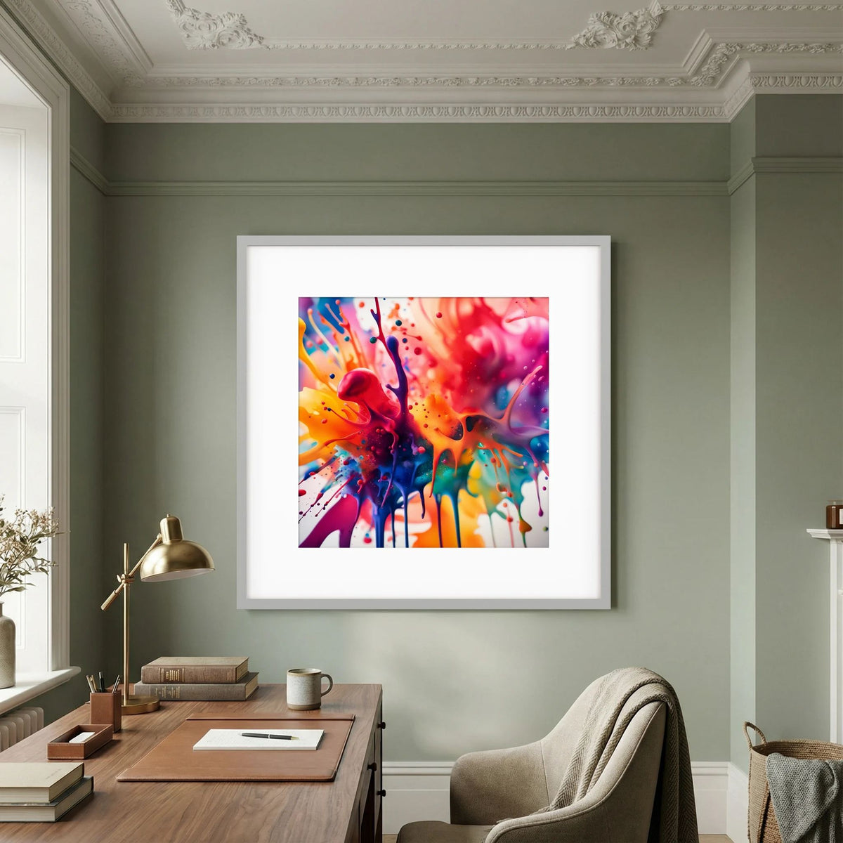 Rainbow Splash Print