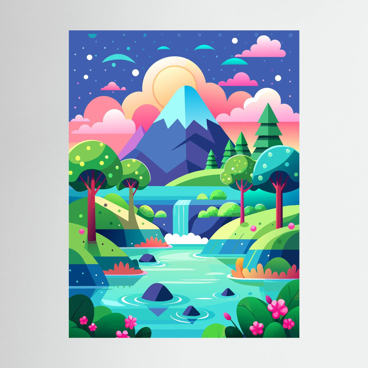 Kawaii Landscape 2 Canvas