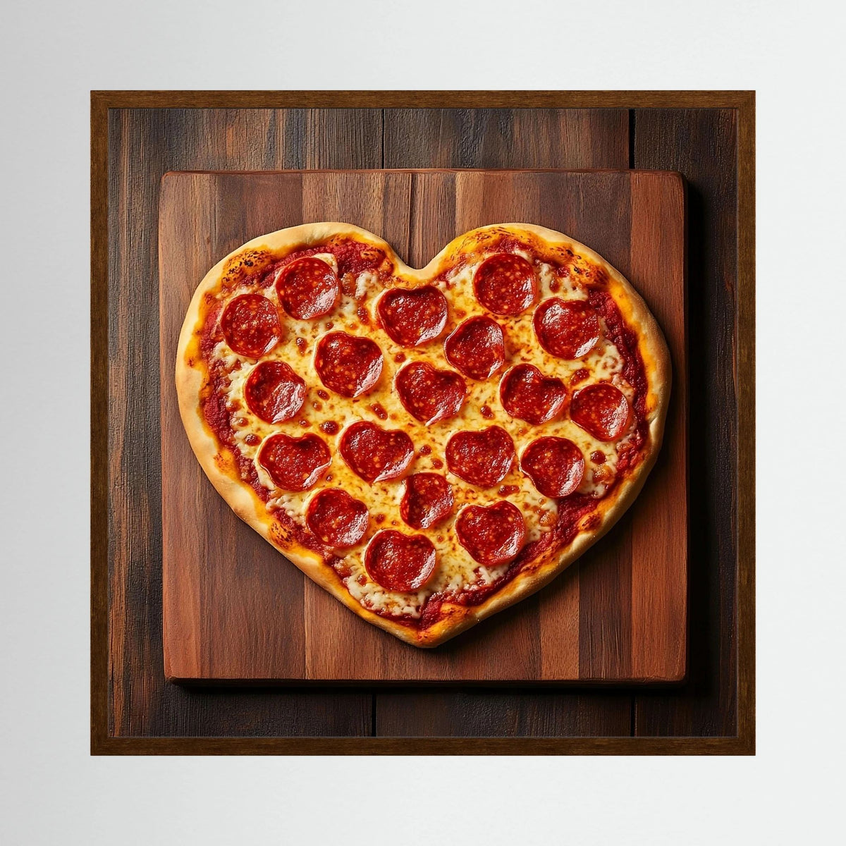 Heart Pizza Print