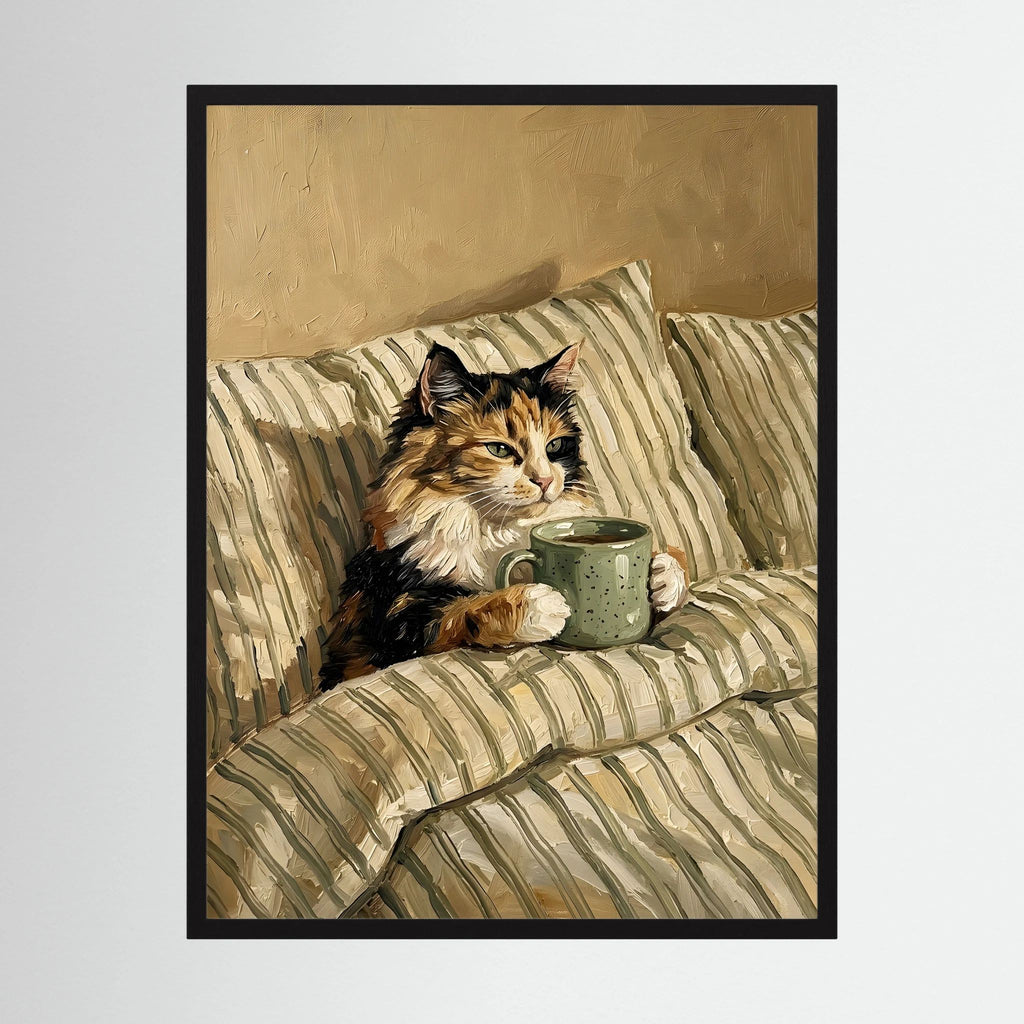 Cat & Coffee Print
