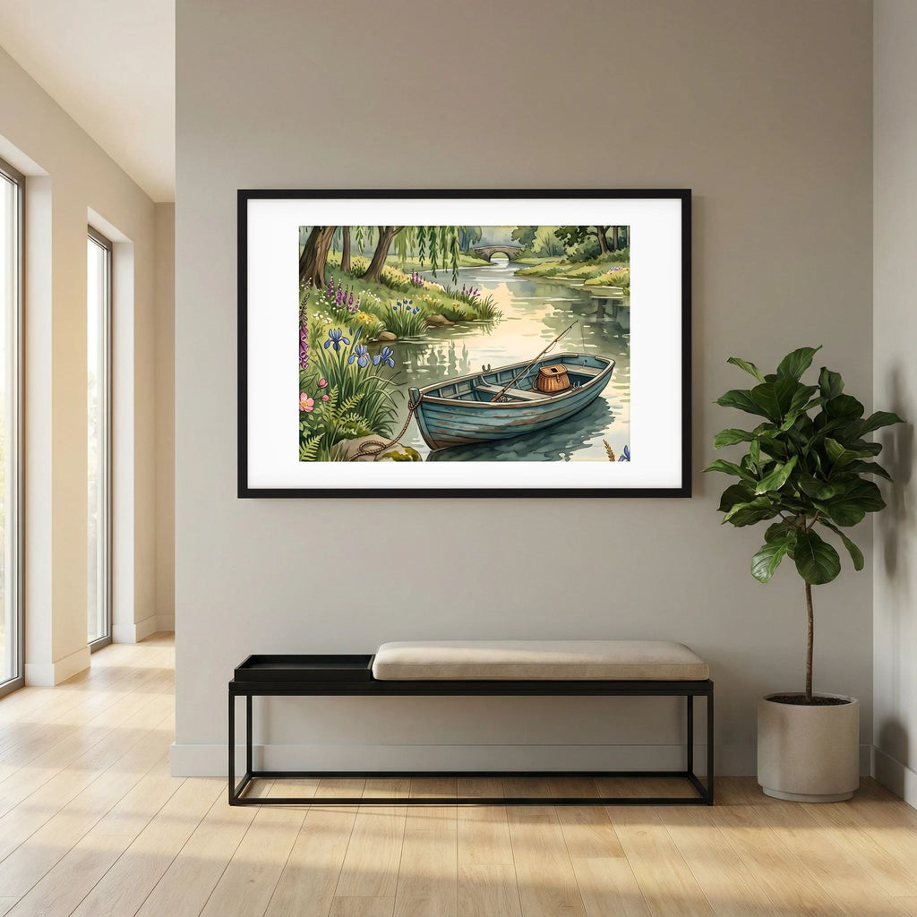 River Fishing Print