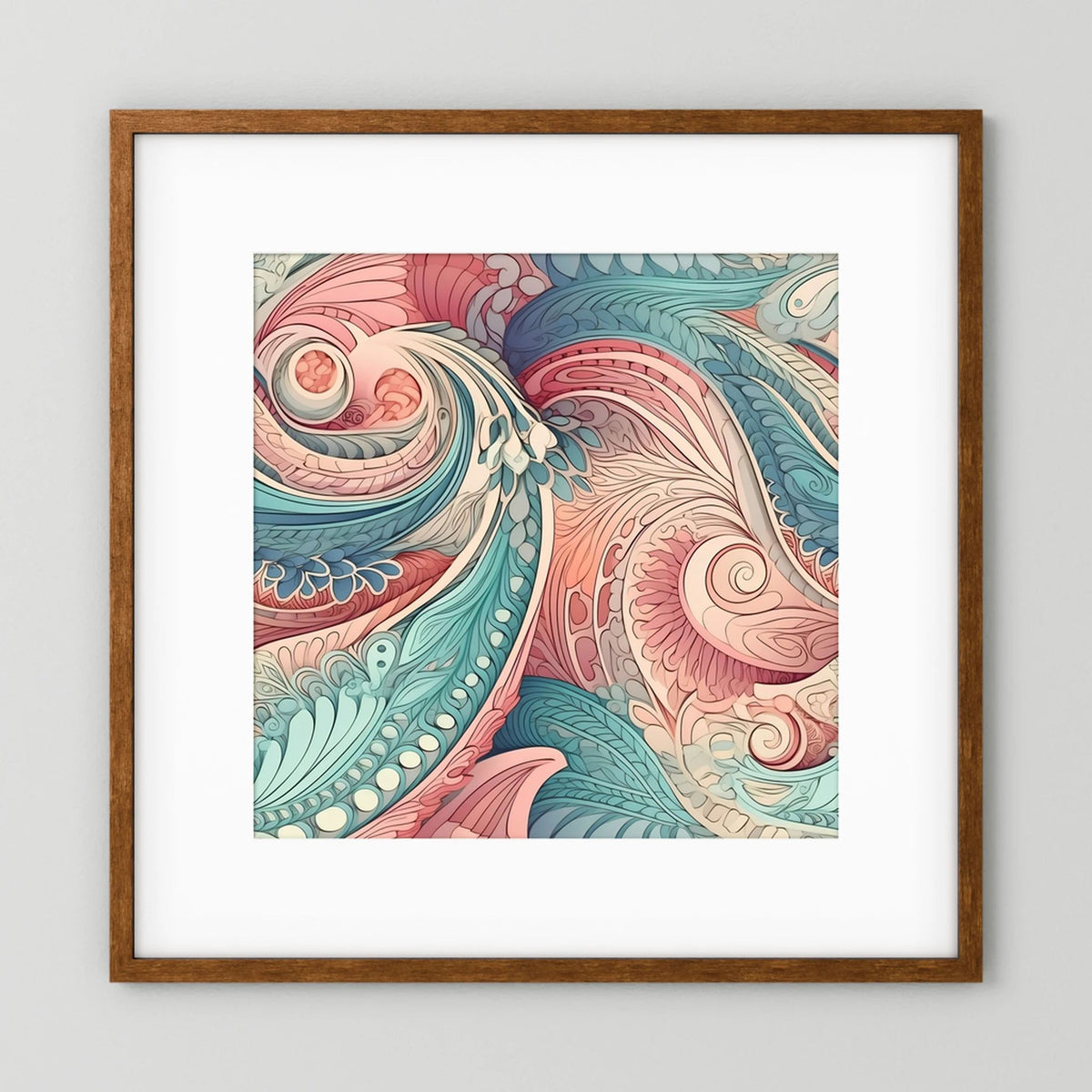 Pastel Paisley Print