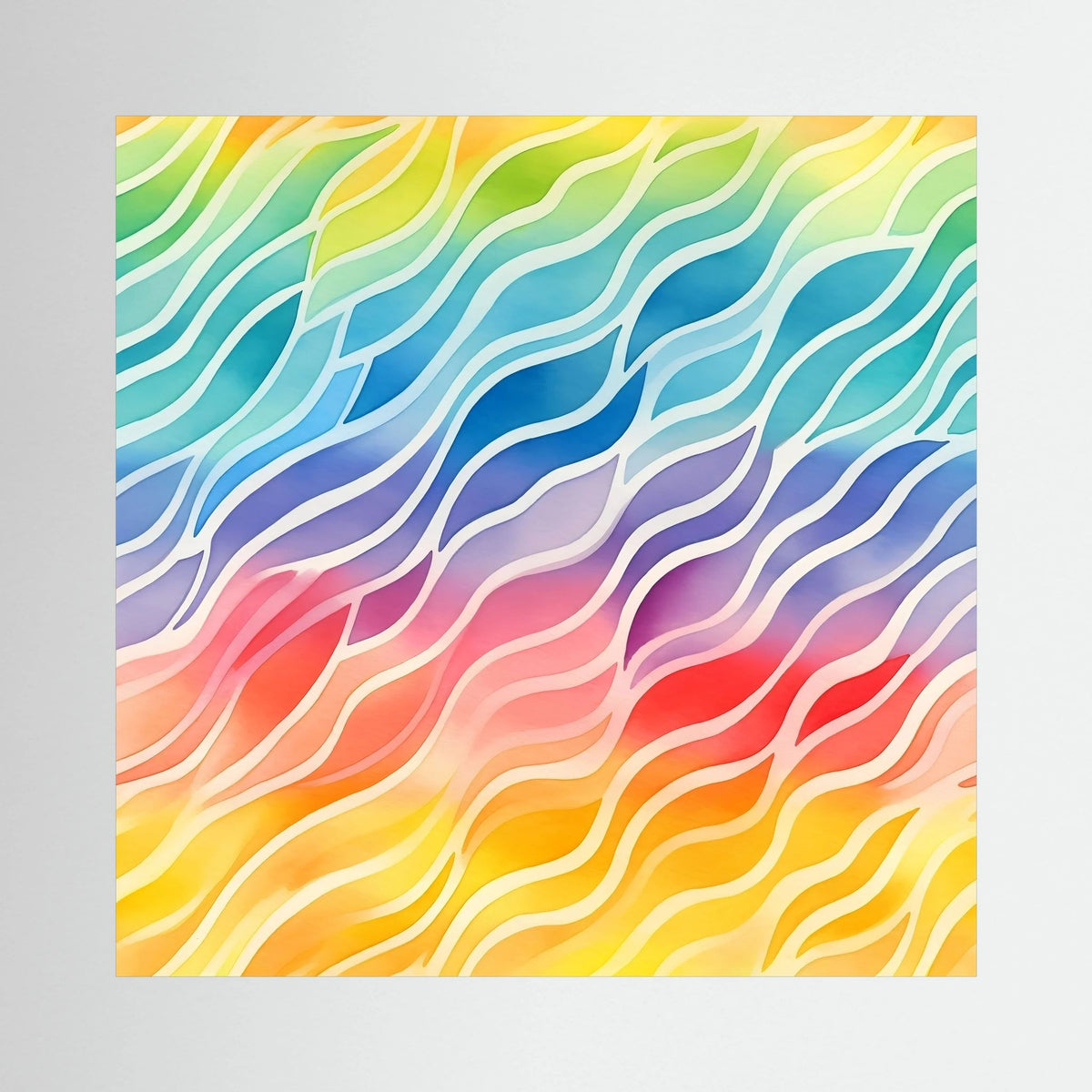 Rainbow Waves Canvas