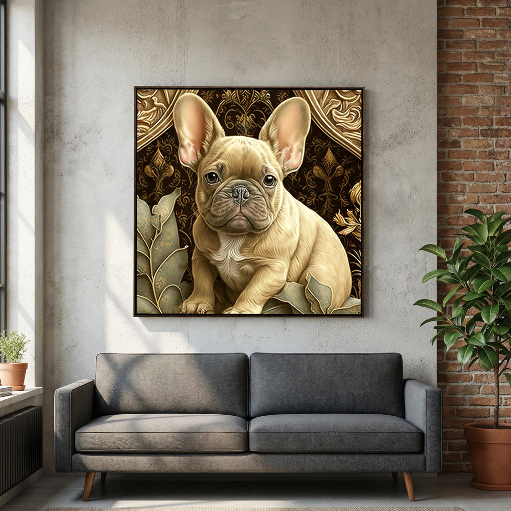 Art Nouveau French Bulldog Canvas