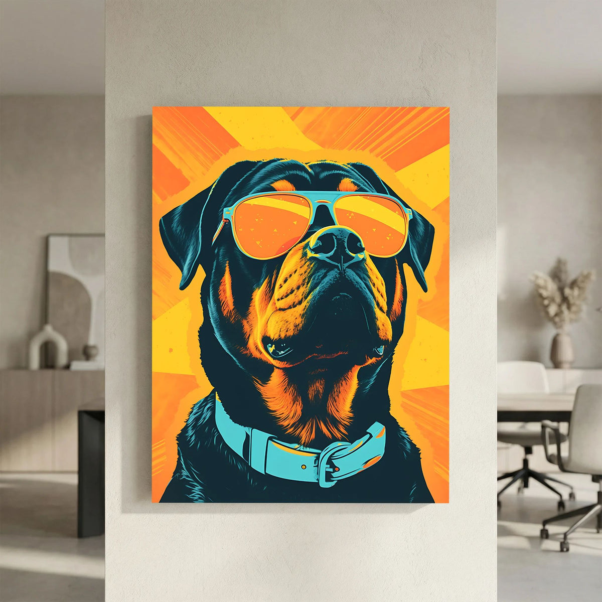 Rottweiler Pop Art Canvas