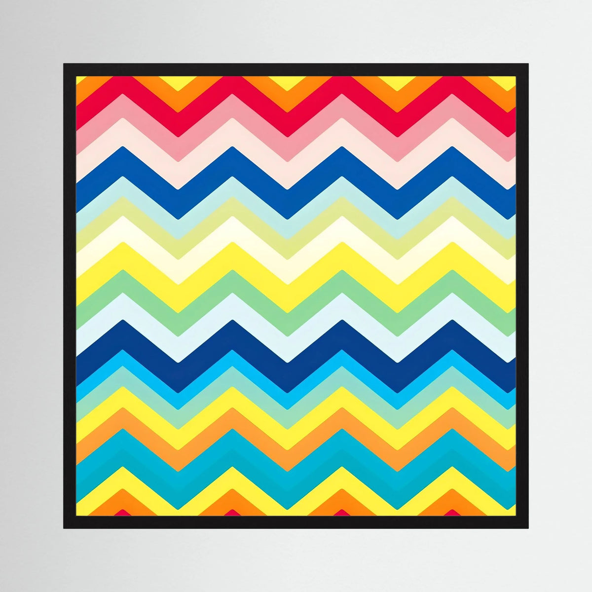 Rainbow Chevron Print