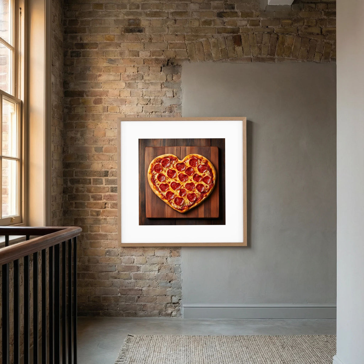 Heart Pizza Print