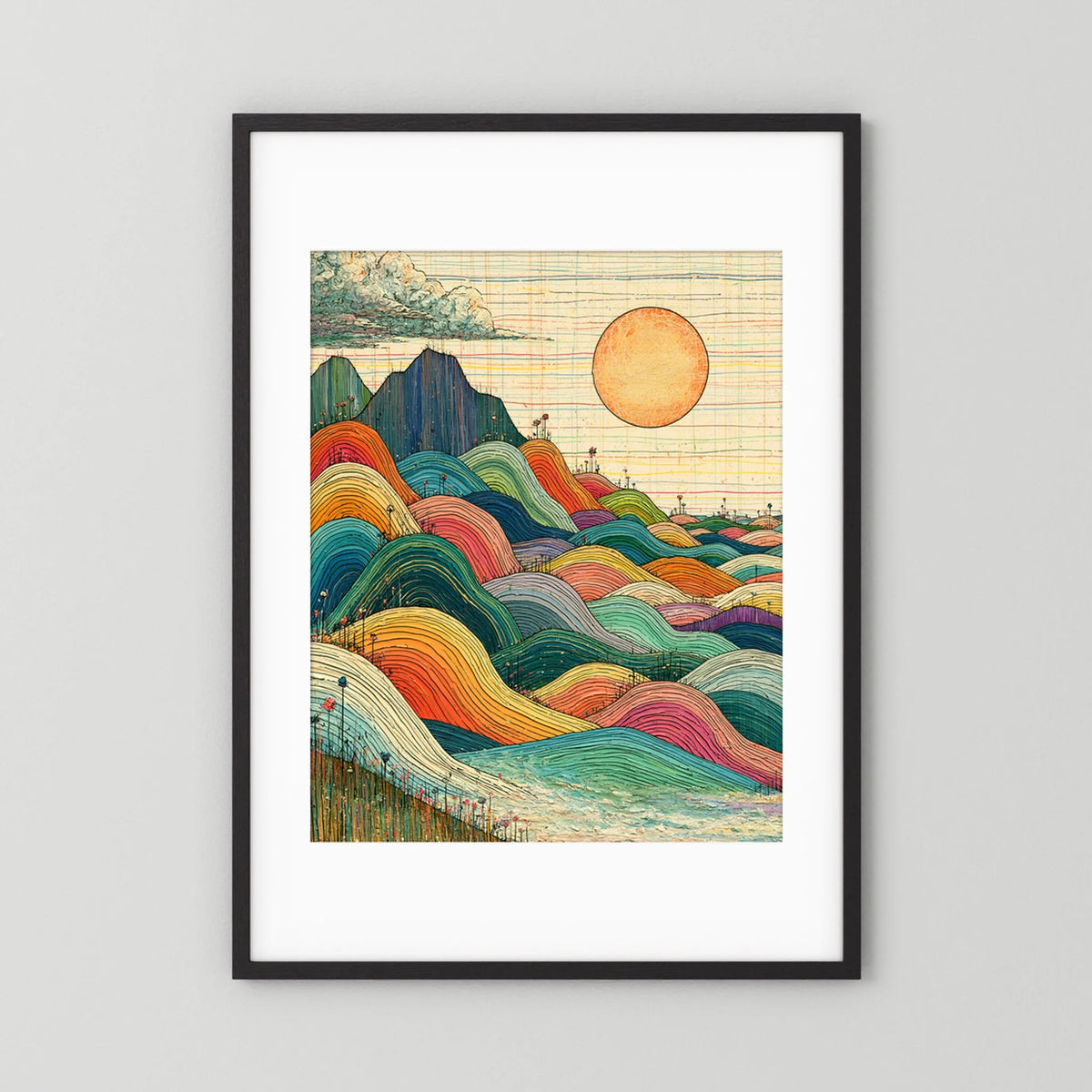Boho Sunrise Valley 1 Print