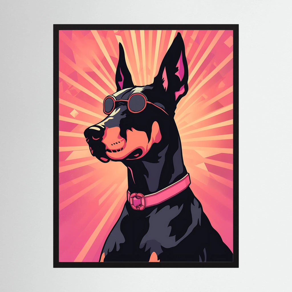Doberman Pinscher Pop Art Print