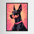 Doberman Pinscher Pop Art Print
