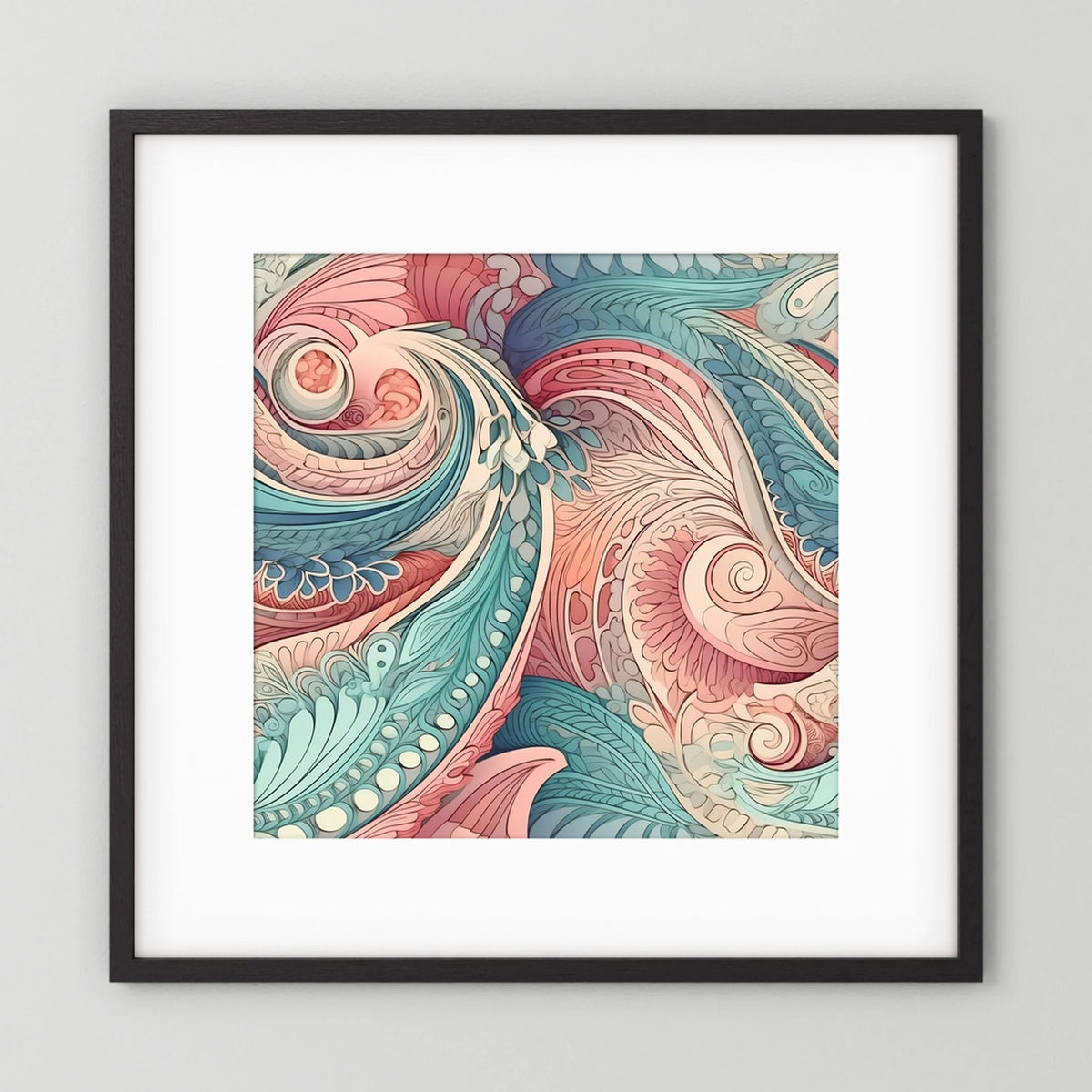 Pastel Paisley Print