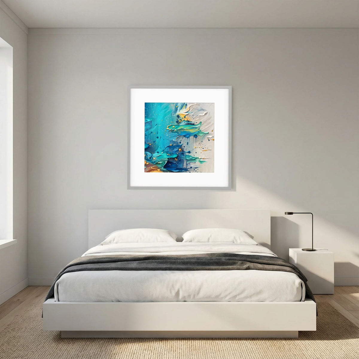 Yellow & Blue Paint Vibrant Print