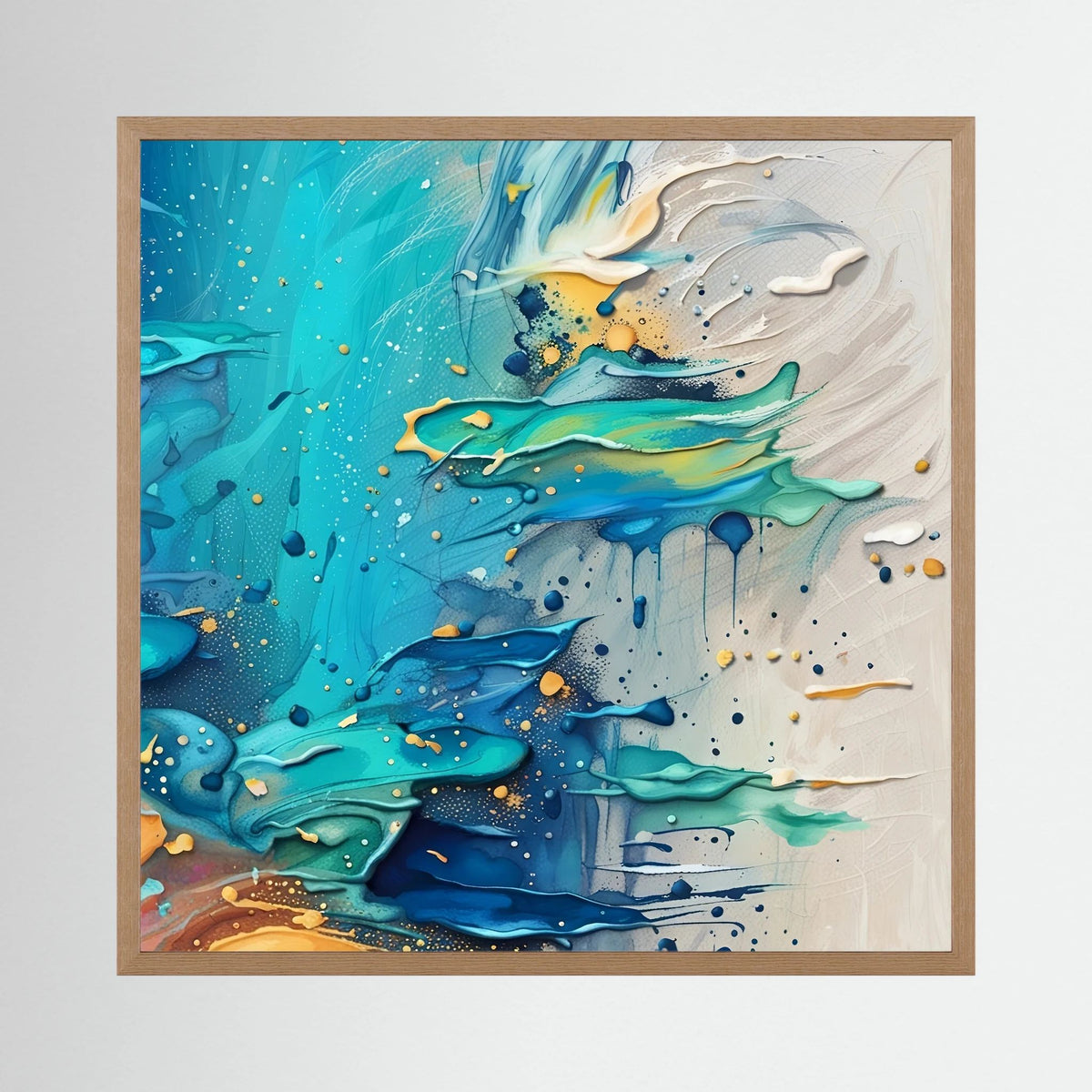 Yellow & Blue Paint Vibrant Print