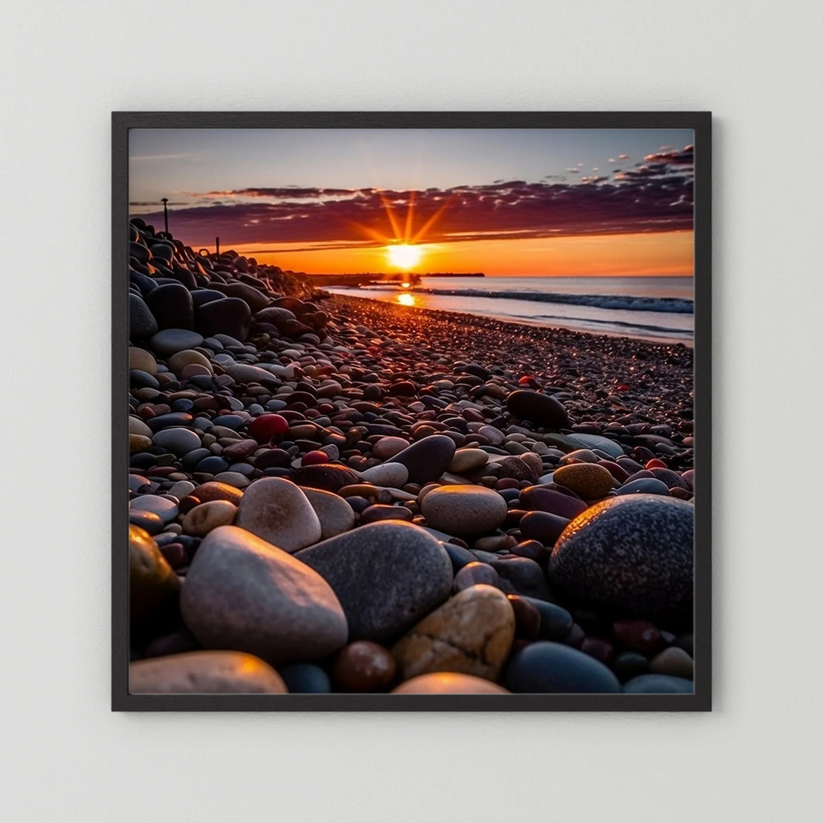 Rocky Beach Sunset Print