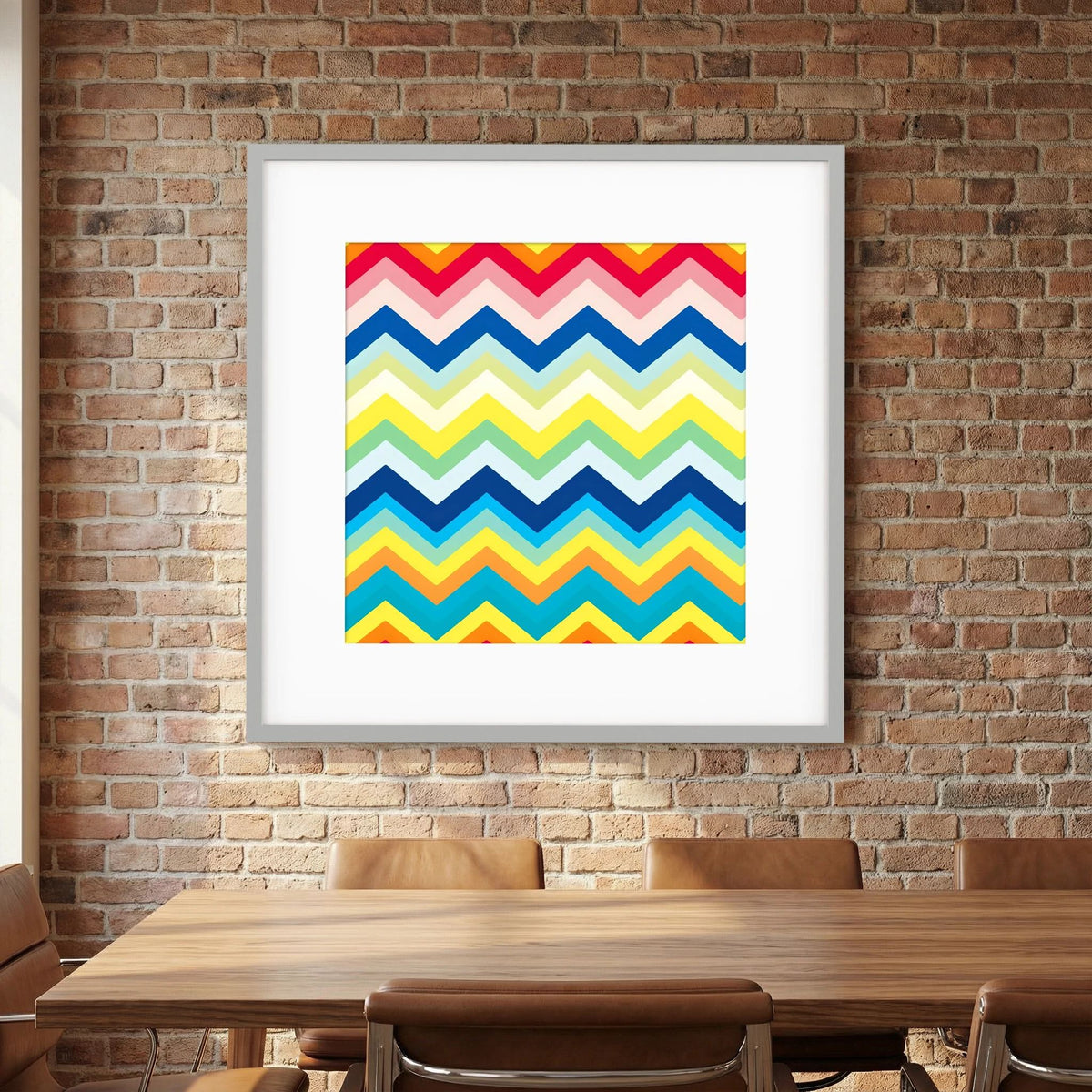 Rainbow Chevron Print