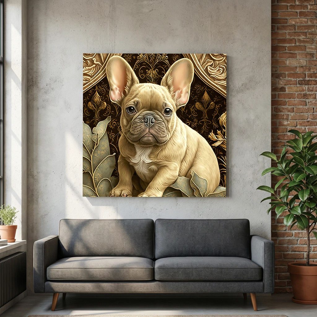 Art Nouveau French Bulldog Canvas