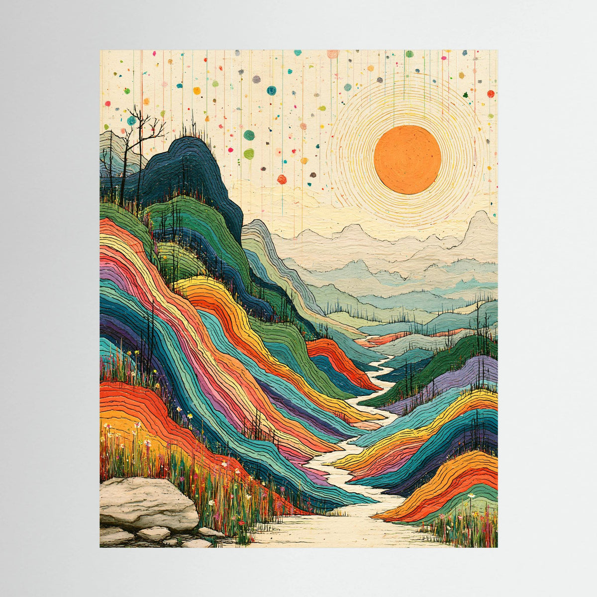 Boho Sunrise Valley 2 Canvas