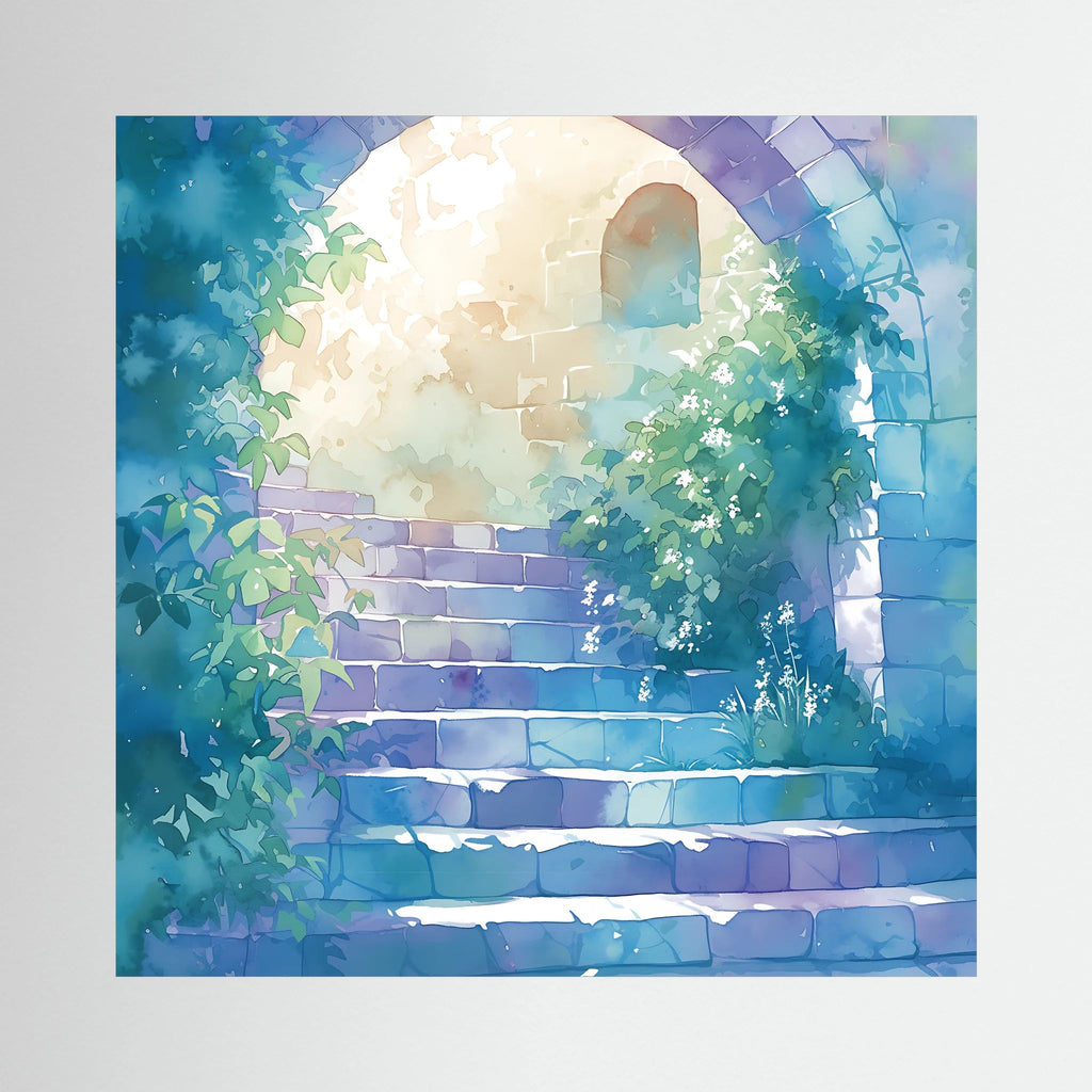 Sunlit Stairway Canvas