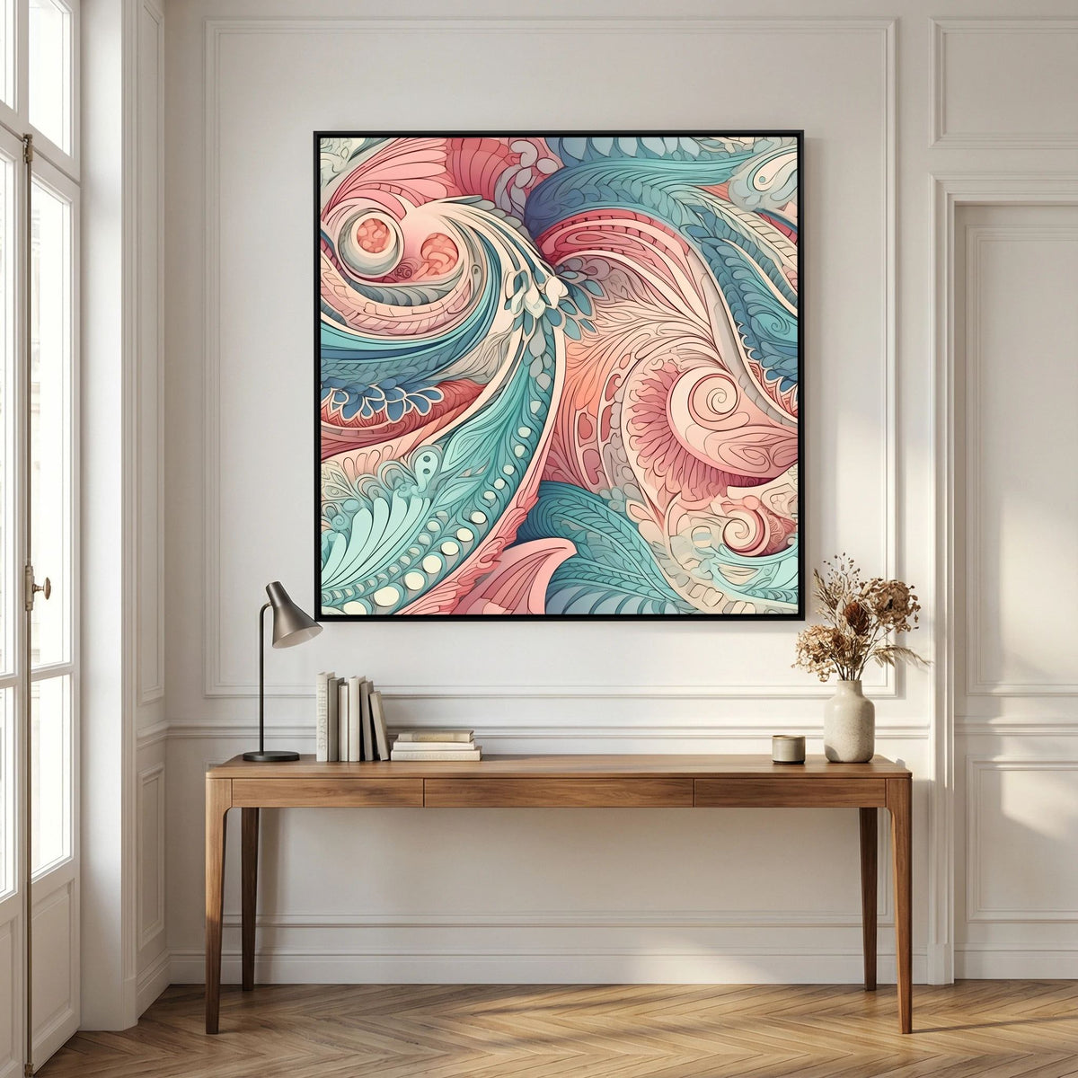 Pastel Paisley Canvas