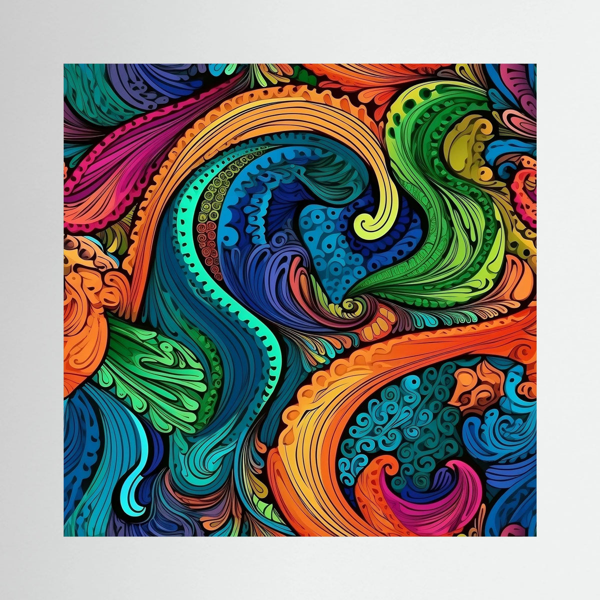 Psychedelic Paisley Canvas