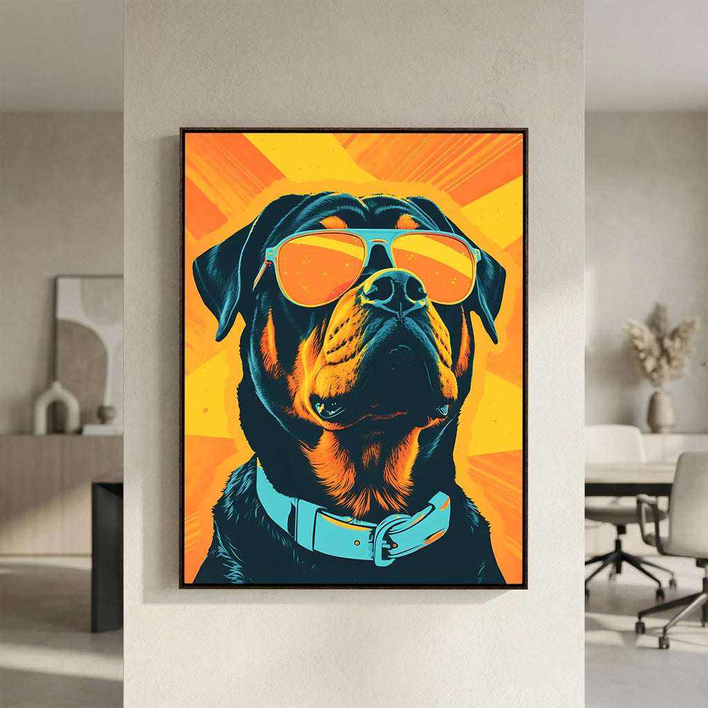 Rottweiler Pop Art Canvas