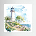 Springtime Watercolour Lighthouse Canvas