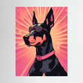 Doberman Pinscher Pop Art Canvas