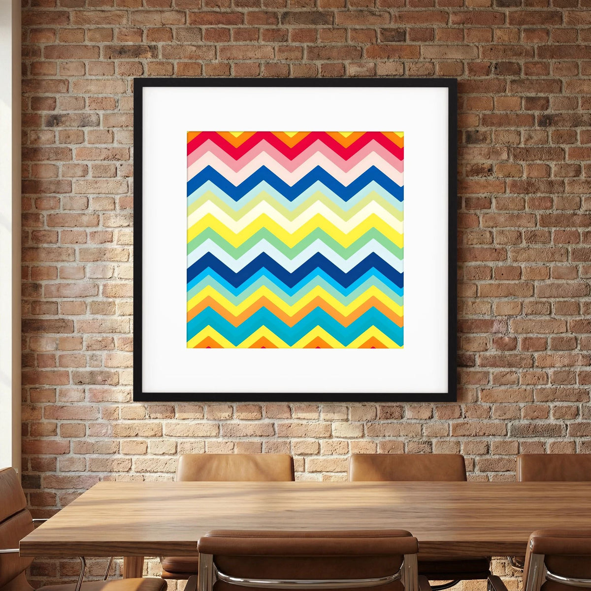 Rainbow Chevron Print
