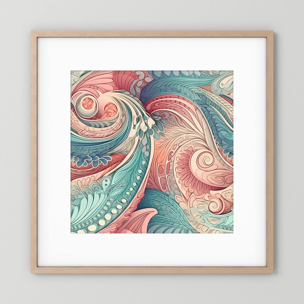 Pastel Paisley Print