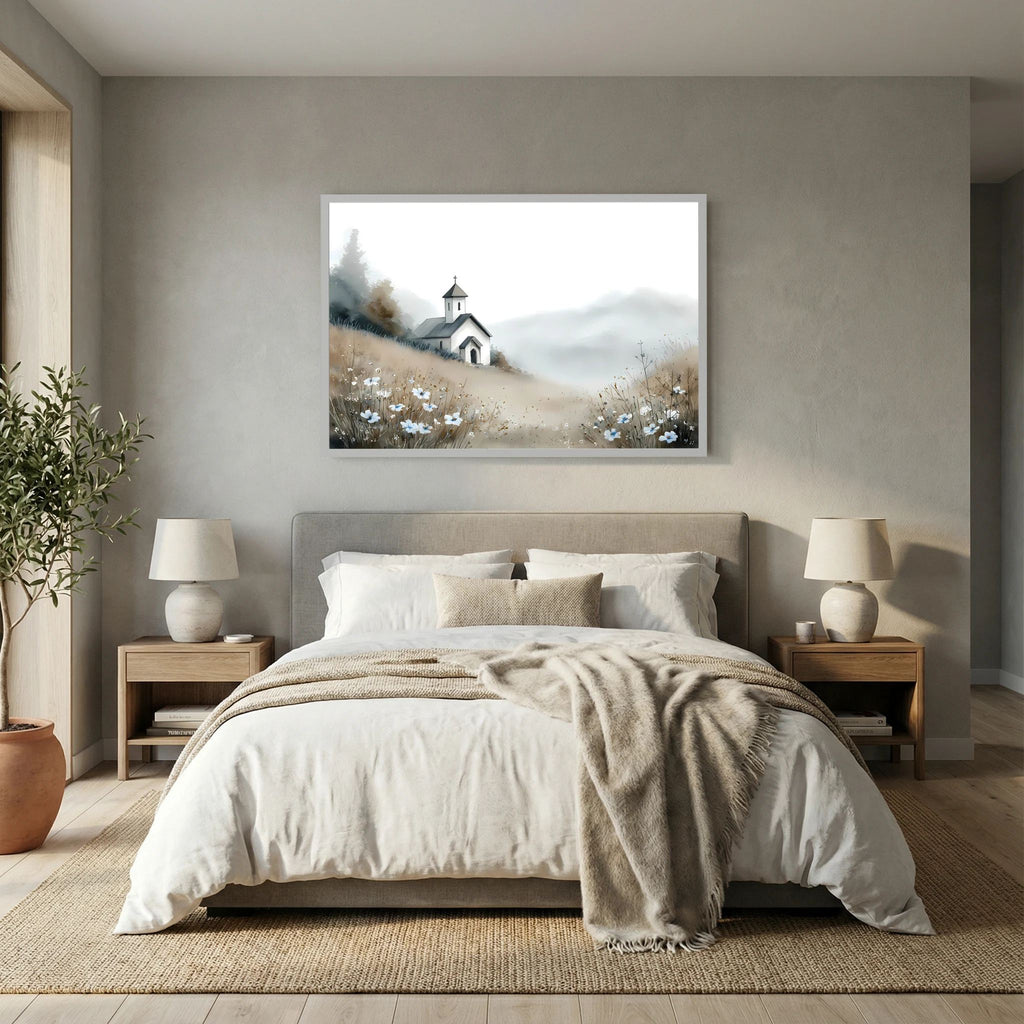 Countryside Church Print