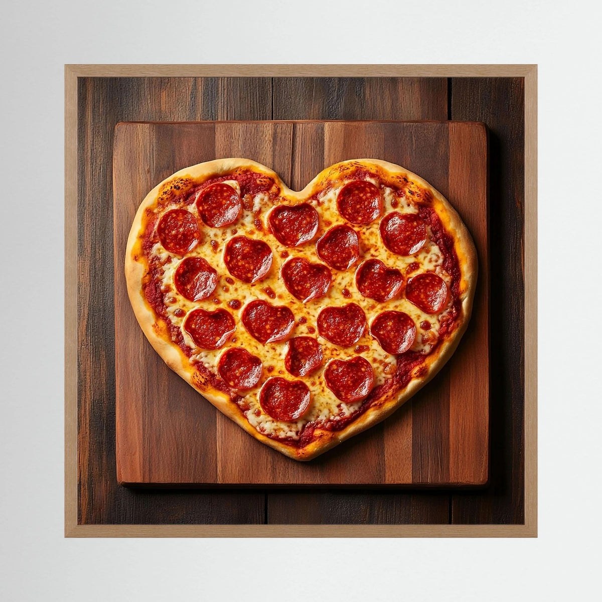 Heart Pizza Print