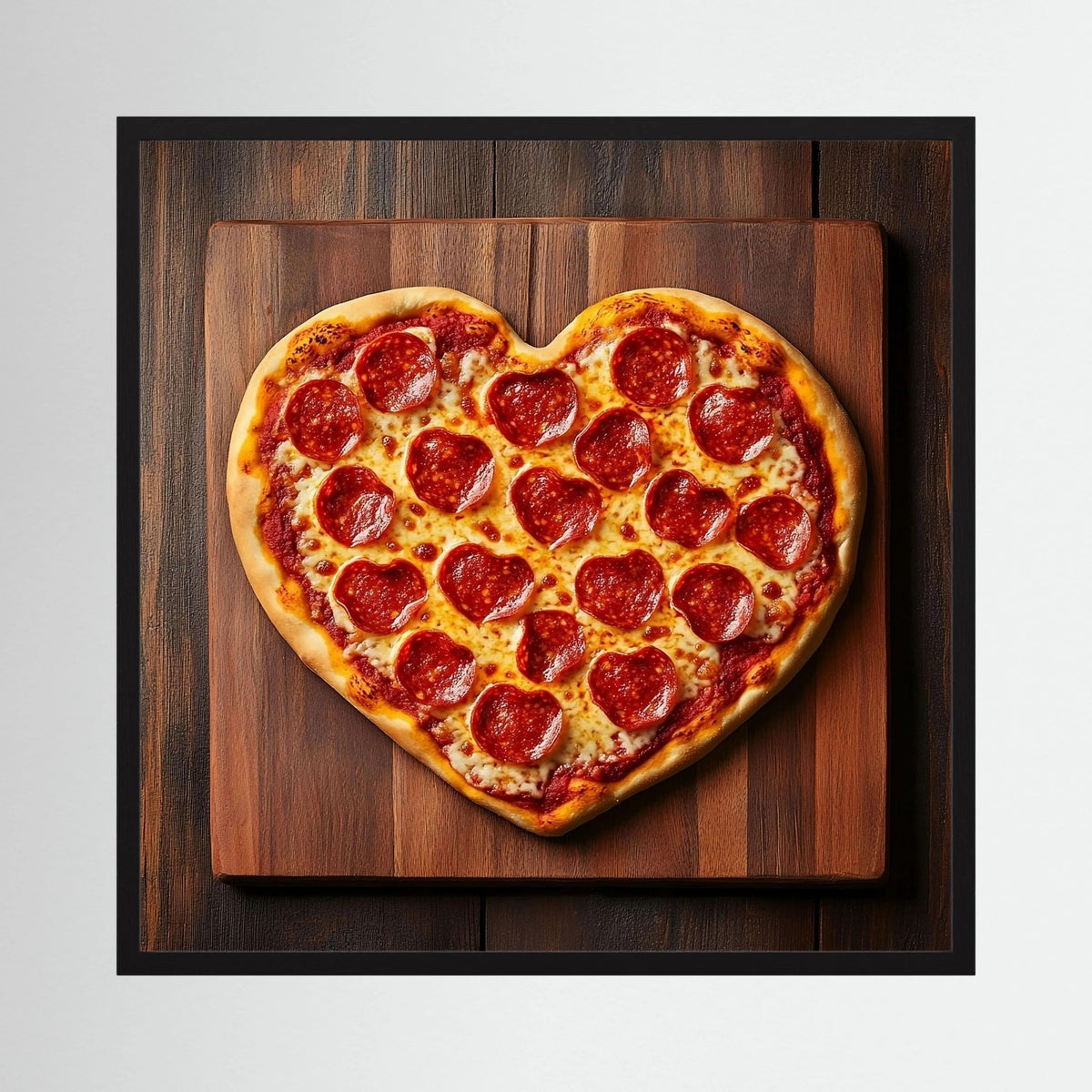 Heart Pizza Print