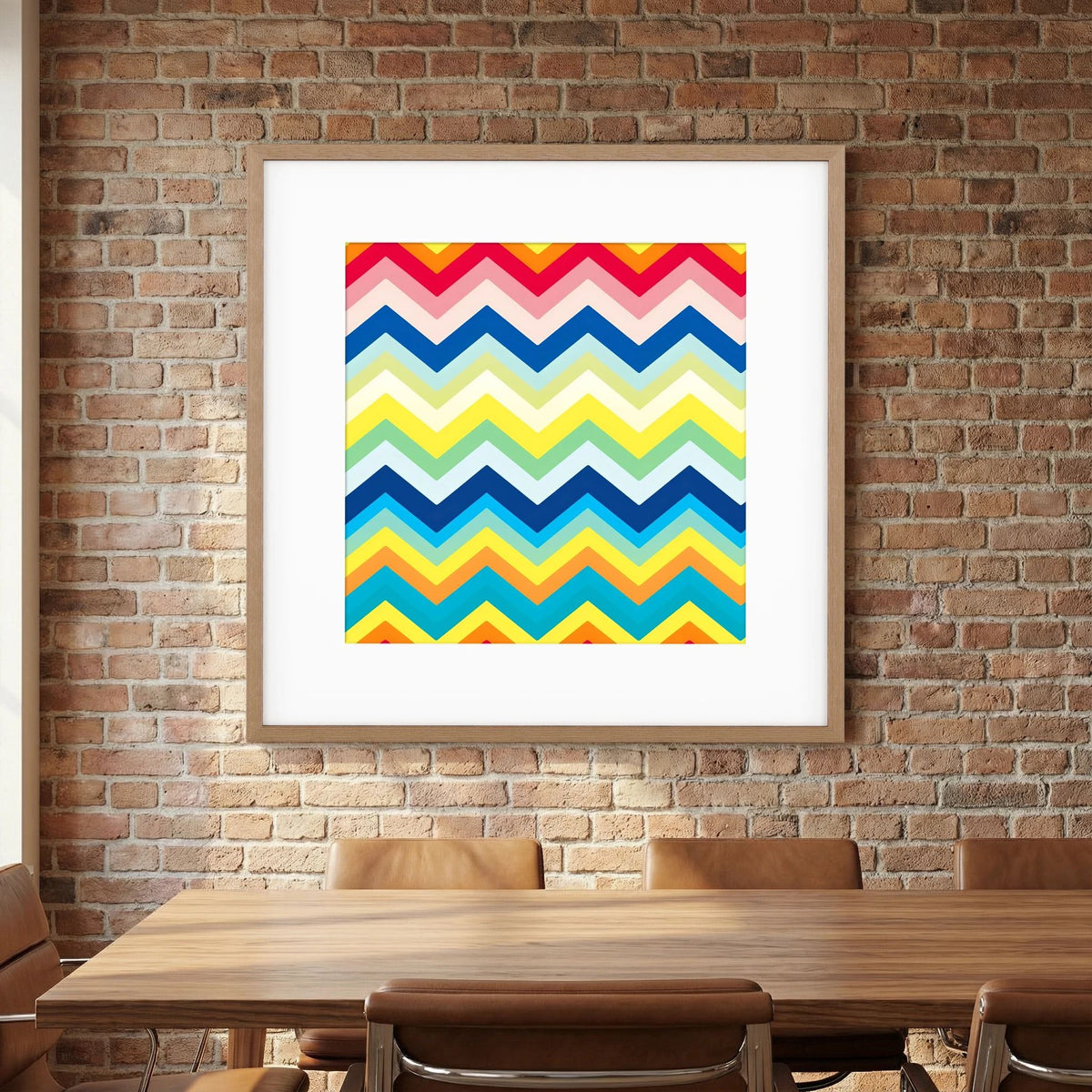 Rainbow Chevron Print