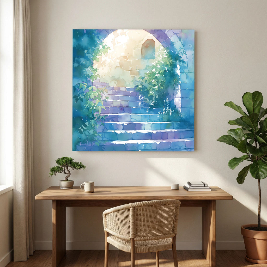 Sunlit Stairway Canvas